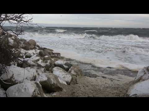 Winterlich-stürmisch durch Sturmtief ELLI auf Fehmarn