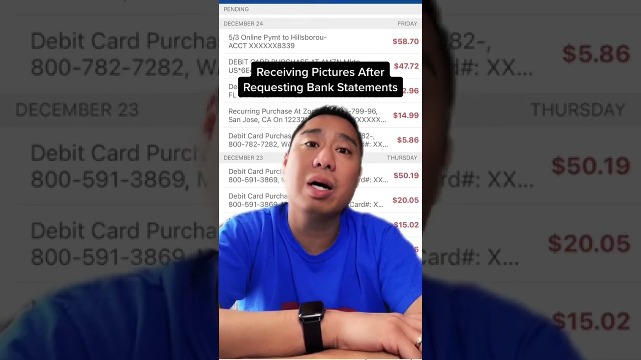 When we ask for bank statements, we do mean the actual statements, not a picture of your online ban