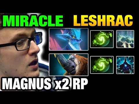 Miracle- [Sven] VS x2 Refresher Combo by Leshrac and Magnus Dota 2
