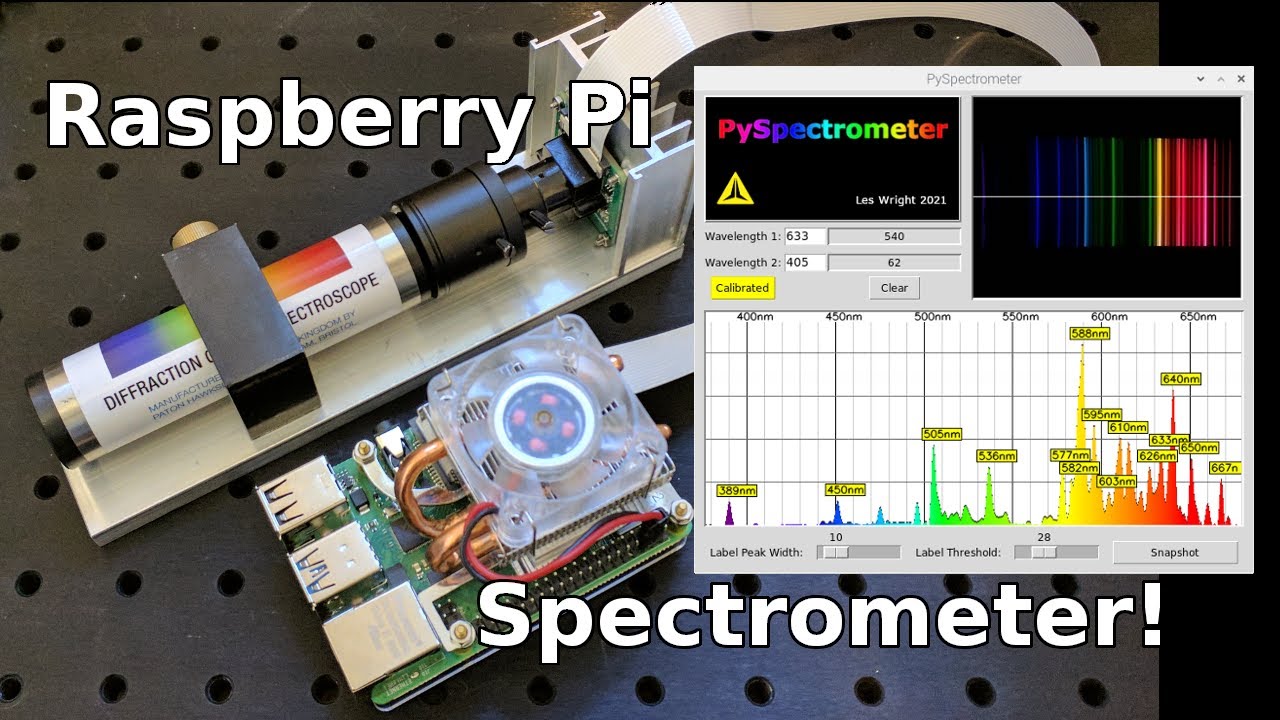 How to build a DIY Raspberry Pi Spectrometer using a Picamera and Spectroscope.