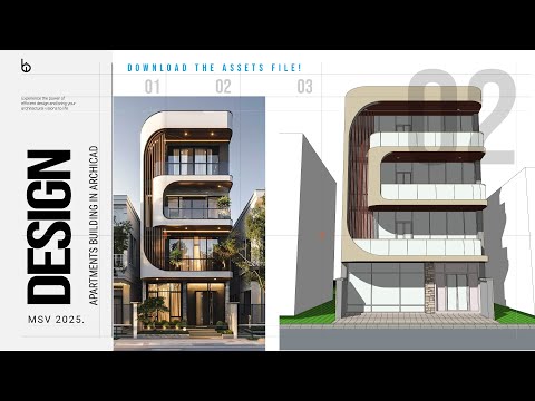 Residential Apartment Design in ArchiCAD | Full Modeling & Rendering Workflow