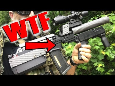MOST AWESOME Airsoft gun ever - Swamp Sniper