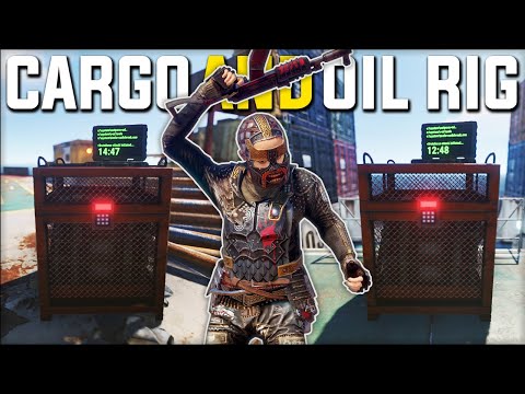 TAKING BOTH RUST CARGO SHIP & RUST OIL RIG LOOT RUN GAVE CRAZY LOOT - Rust Survival Gameplay |S21-E4