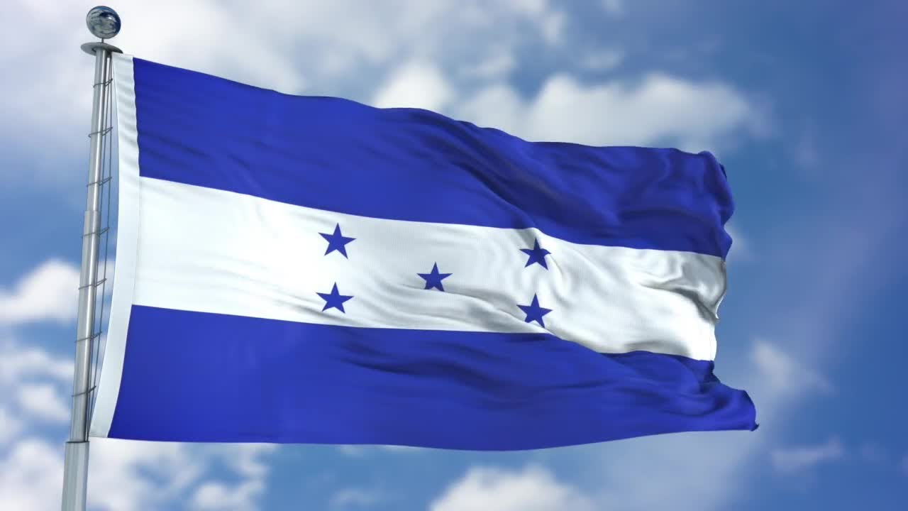 Honduras Flag Animation Stock Motion Graphics