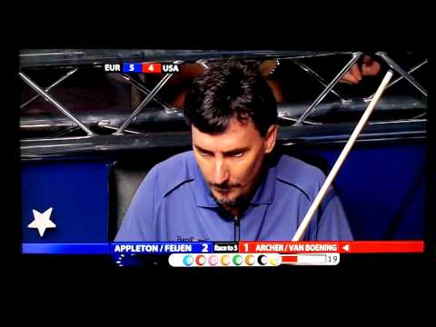 Mosconi Cup 2012 Day 2 Match 5 Appleton & Feijen vs Archer & SVB