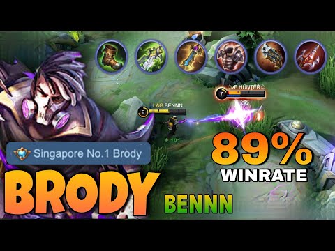 89% WINRATE ! Brody Offlane Gameplay [ Top Global Brody Best Build 2021 ] By BENNN - Mobile Legends