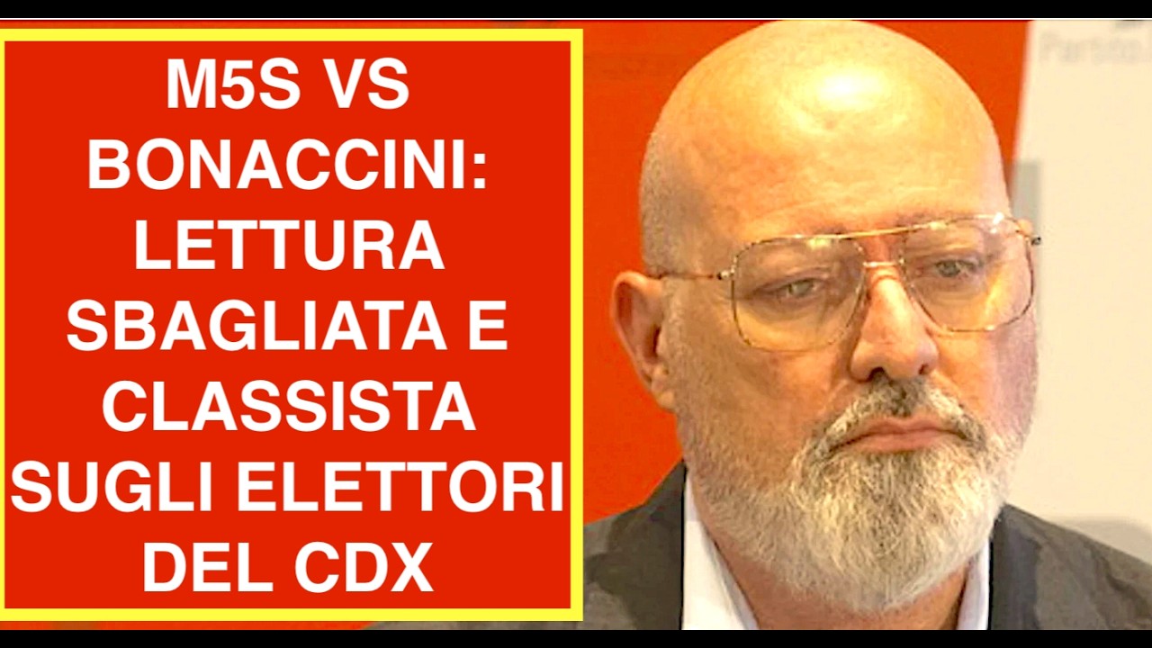 M5S VS BONACCINI: LETTURA SBAGLIATA E CLASSISTA SUGLI ELETTORI DEL CDX