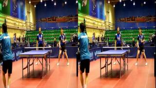 preview picture of video 'Наст.теннис.Ping-pong in 3D sbs стереопара.Test Fujifilm Finepix Real 3DW3'