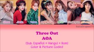 AOA - Three Out [Sub. Español + Hangul + Rom] Color & Picture Coded