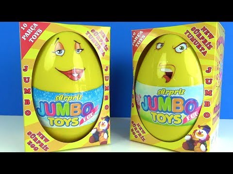 Sürpriz Jumbo Toys Egg 2 dev sürpriz yumurta Jumbo sürpriz yumurta açma 10 parça oyuncaklı kamikaze