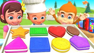 DIY Cookies Shapes - Learn Shapes with Little Babies | Colors for Kids | Preschool Toddler Education