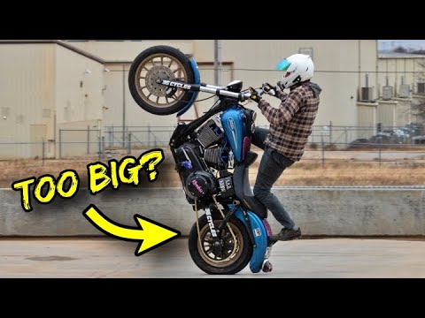 Is a 65 tooth sprocket TOO BIG for Harley Wheelies?