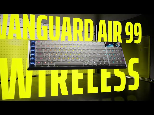Tastiera Corsair Vanguard Air 99 Wireless ottica low-profile LCD RGB 8000 Hz video