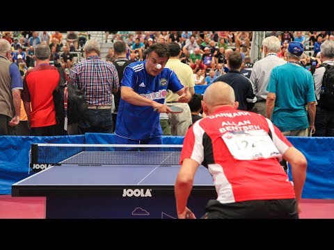 2018 World Veteran Championships Table Tennis - Singles Semis & Finals - Table 10