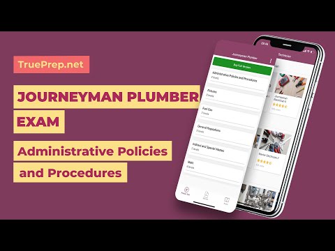 Journeyman Plumber Practice Test 1 Administrative Policies and Procedures TruePrep