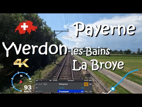 CAB RIDE 4K  🇨🇭  S30 Payerne Yverdon-les-Bains - Broye - Suisse / Schweiz / Switzerland