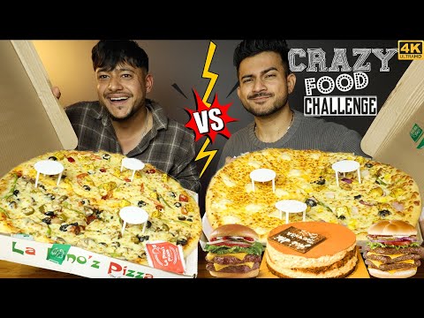 EPIC FOOD CHALLENGE WITH HIM LA PINOZ PIZZAS, 1 KG TIRAMISU CAKE, WENDY'S BURGER @praveensalal