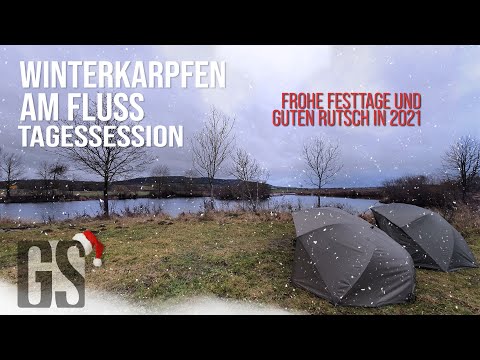 Karpfenangeln - Winterkarpfen am kleinen Fluss - Frohe Festtage l 2020