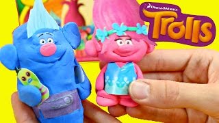 TROLLS PLAY-DOH Playset DIY Poppy Clay Doll & Crayola Biggie Doll With DisneyCarToys Sandaroo