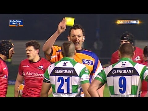 Edoardo Gori Gets Yellow for professional foul - Benetton Treviso v Edinburgh 19th Apr 2013