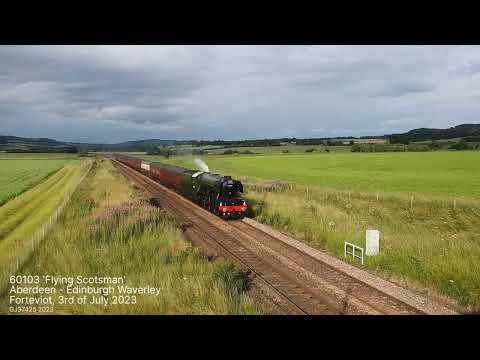 Flying Scotsman through the Perthshire Landscape, Aberdeen - Edinburgh Centenary Weekender: 03/07/23