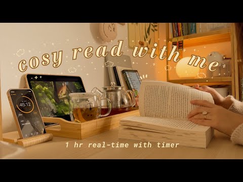 unwind and read with me for an hour 🍃🕯️ cosy music, real time