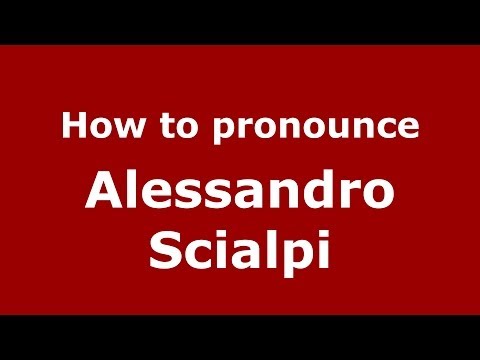 How to pronounce Alessandro Scialpi (Italian/Italy)  - PronounceNames.com