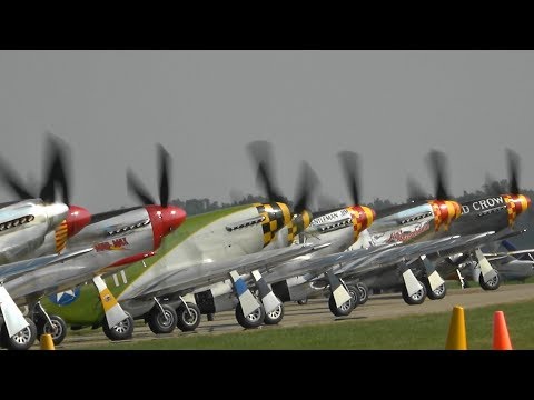 P-51 Mustang's - EAA AirVenture Oshkosh 2019  - Tribute to Bud Anderson