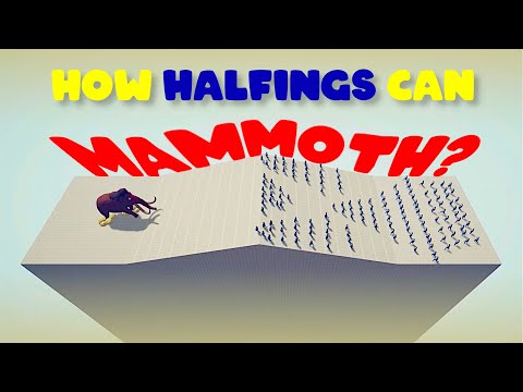 How many HALFLINGS can stop a MAMMOTH? | TABS - Totally Accurate Battle Simulator