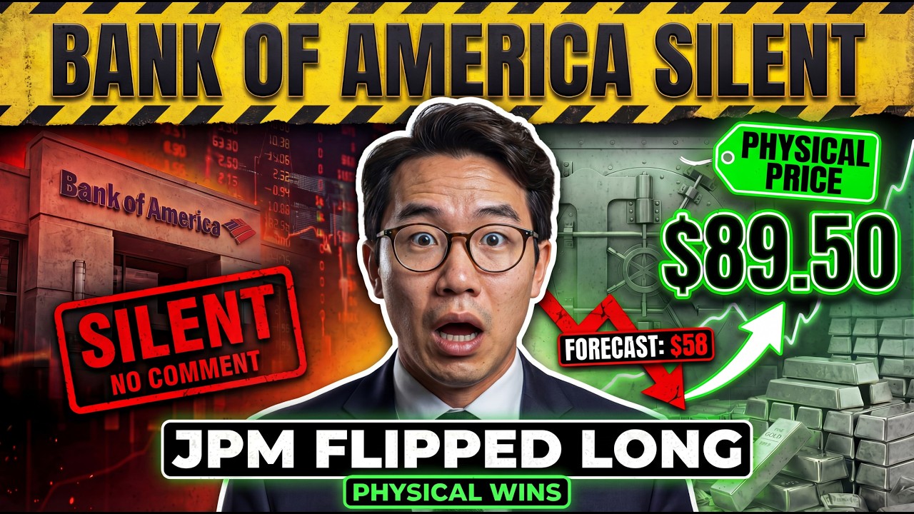 BANK OF AMERICA SILENT: JPM Just Flipped LONG as Physical Price Hits $89.50