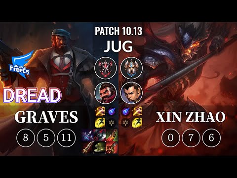 AF Dread Graves vs Xin Zhao Jungle - KR Patch 10.13