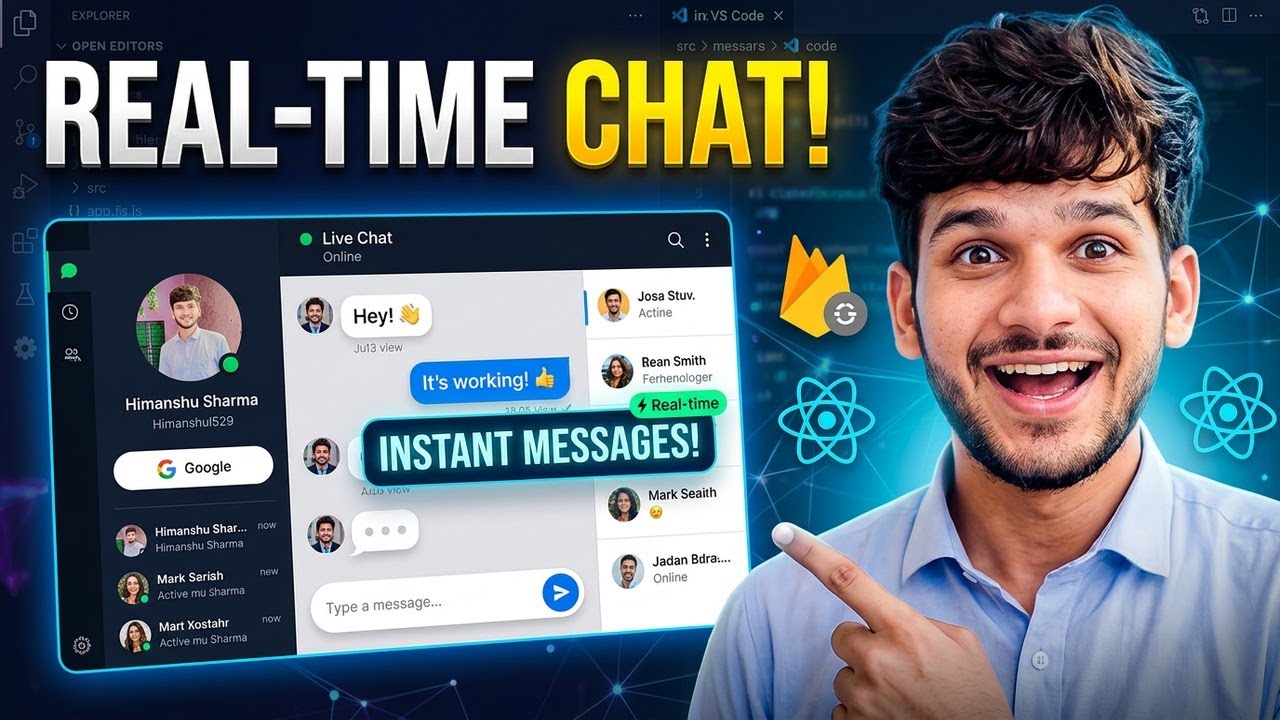 Real-Time Chat in React—Complete Setup #firebase #tutorial #webdevelopment