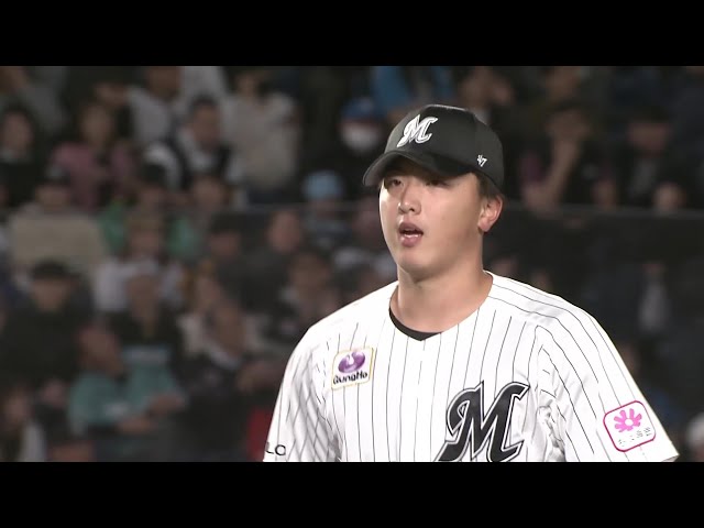 【7回表】気迫のピッチング!! マリーンズ・田中晴也 7回8奪三振無失点の好投!! 2025年4月16日 千葉ロッテマリーンズ 対 北海道日本ハムファイターズ