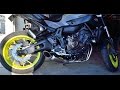 Yamaha FZ 07 MT 07 Stock Exhaust VS Akrapovic Titanium Exhaust