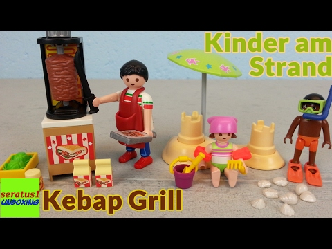 Playmobil Kebap Grill & Kids mit Sandburg auspacken seratus1 unboxing