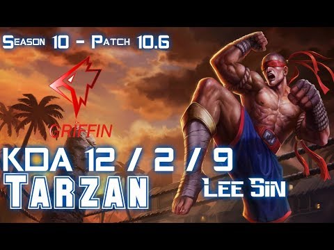 GRF Tarzan LEE SIN vs EKKO Jungle - Patch 10.6 KR Ranked