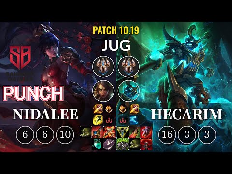 SB Punch Nidalee vs Hecarim Jungle - KR Patch 10.19