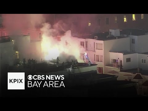Fire burns apartment building in San Francisco's Telegraph Hill neighborhood