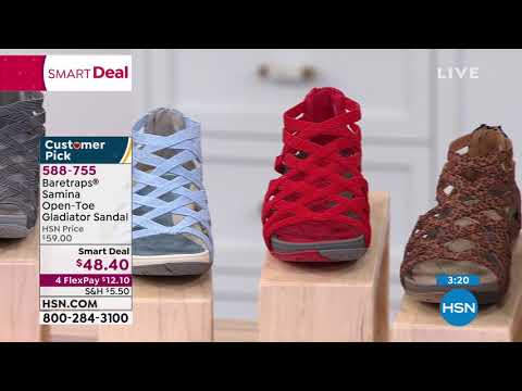 Baretraps Samina OpenToe Gladiator Sandal with Rebound T...