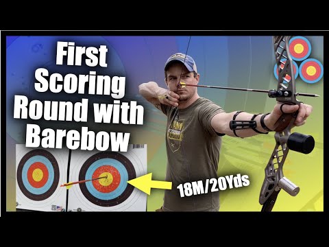 My First 18 Meter Scoring Round with my Barebow | Tuning & Shooting Barebow Archery at 20 Yards