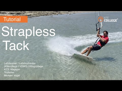 Kite College | Tutorial Strapless Tack | Changing Direction Kite Waveboard | Turning