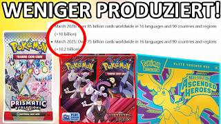 Pokemon hat WENIGER Karten produziert??