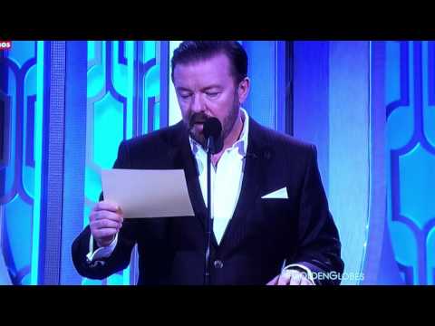 Ricky Gervais Eddie Redmayne Golden Globes 2016