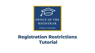 Registration Restrictions Tutorial