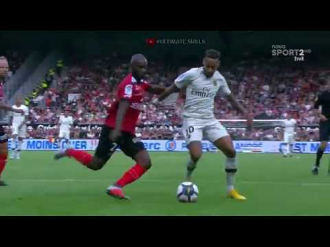 Neymar Jr  backheel skills vs Guingamp HD 1080p