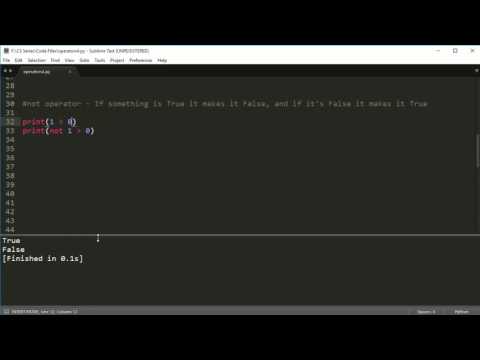 Python Programming Series Operators 4 Boolean Or Logical Operators