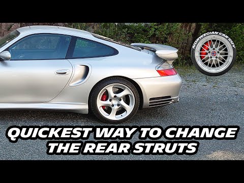 Quickest way to change rear struts on Porsche 996/997 (How to remove shocks and springs)