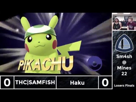 Sm4sh@Mines 22 - THC|SAMFISH (Ganondorf, Villager) Vs. Haku (Pikachu) - Losers Finals