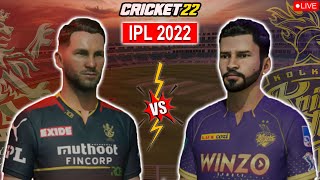 IPL 2022 Royal Challengers Bangalore vs Kolkata Knight Riders - Cricket 22 Live - SinghGamingWorld