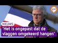 De commissaris van de Koning is de omgekeerde vlaggen zat